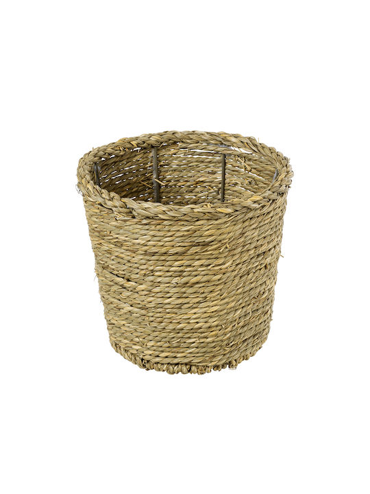 GloboStar THASSOS Übertopf Korbweide Beige 20x20x22εκ.