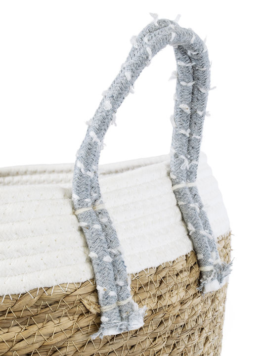 GloboStar Artificial Garden Sardinia Planter Macrame Beige with Stand 25x25x20cm.