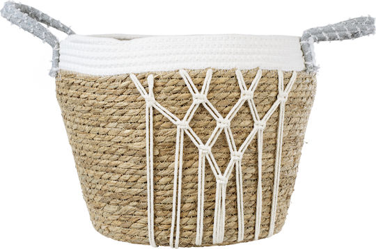 GloboStar Artificial Garden Sardinia Κασπώ Macrame Μπεζ με Βάση 25x25x20εκ.