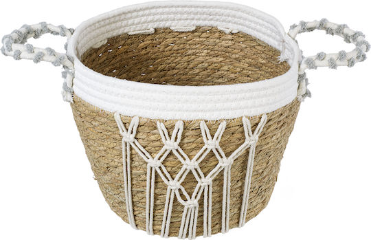 GloboStar Artificial Garden Sardinia Κασπώ Macrame Μπεζ με Βάση 25x25x20εκ.