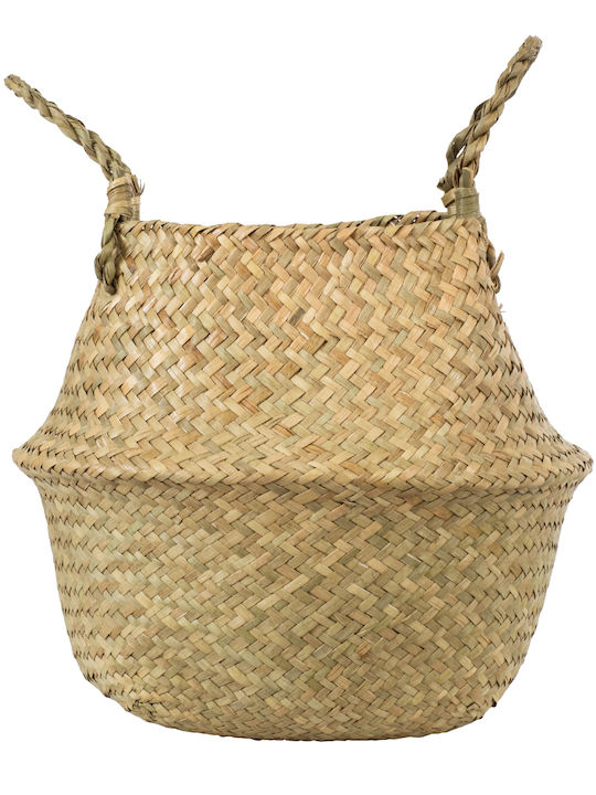 GloboStar Ibiza Planter Wicker Beige 23x23x30cm.