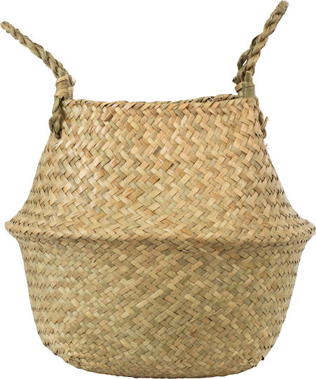GloboStar Ibiza Planter Wicker Beige 23x23x30cm.