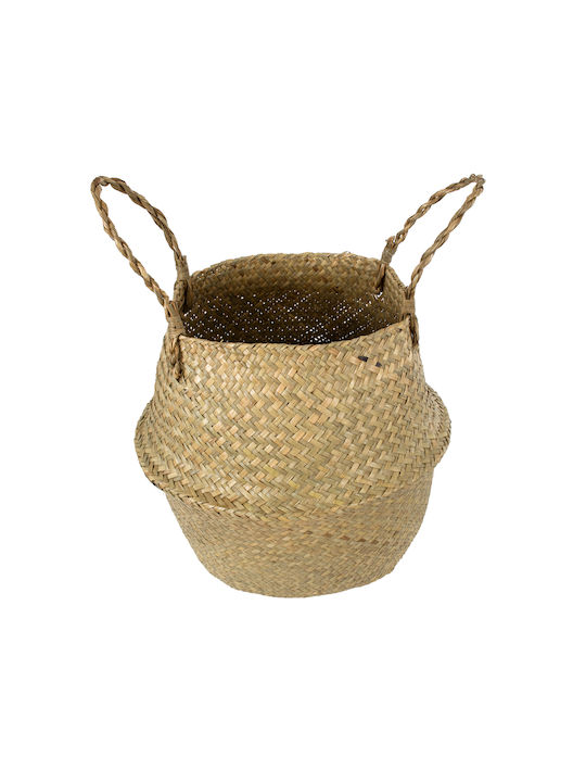 GloboStar Ibiza Planter Wicker Beige 33x33x40cm.