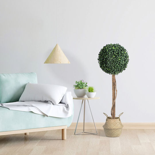 GloboStar Ibiza Planter Wicker Beige 23x23x30cm.