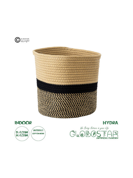 GloboStar Hydra Κασπώ Υφασμάτινο Μπεζ με Βάση 25x25x25εκ.
