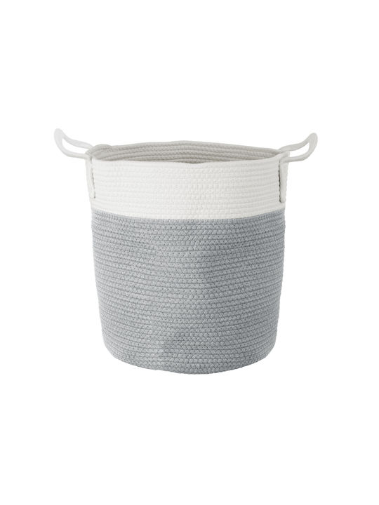 GloboStar Kastellorizo Planter Fabric Gray with Stand 35x35x40cm.