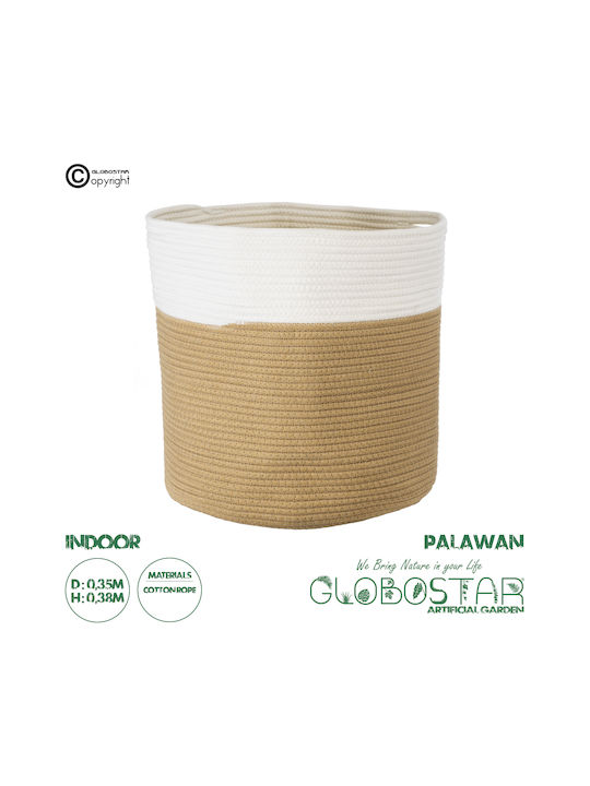 GloboStar Palawan Planter Fabric Beige 35x35x38cm.