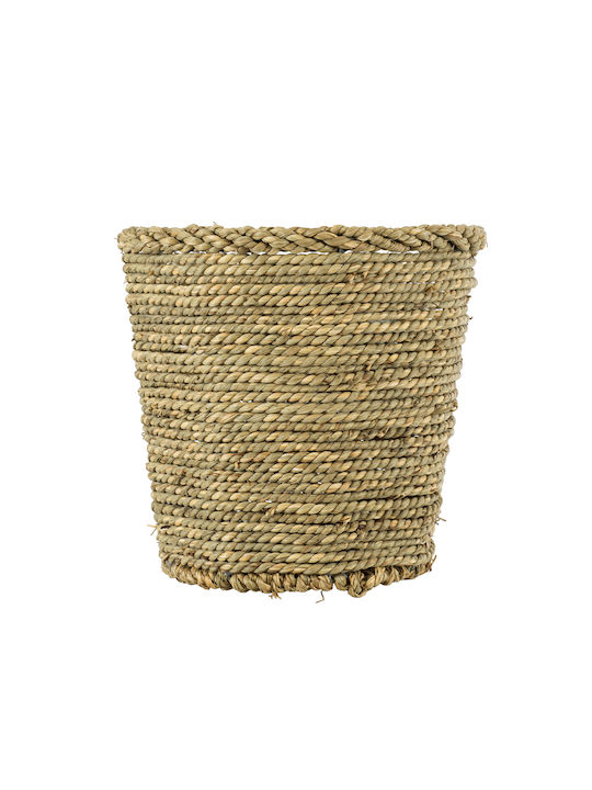 GloboStar Thassos Planter Wicker Beige 26x26x24cm.