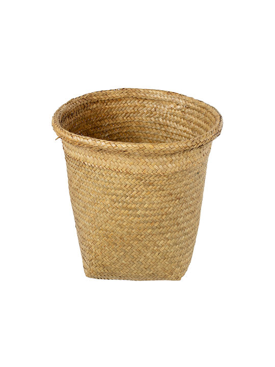 GloboStar Übertopf Korbweide Beige mit Gestell 30x30x30εκ.
