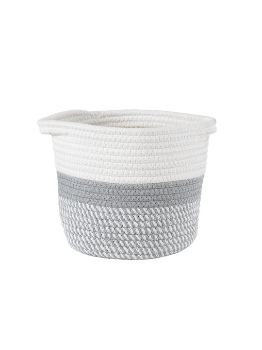 GloboStar Positano Übertopf Korbweide Gray mit Gestell 20x20x20εκ.