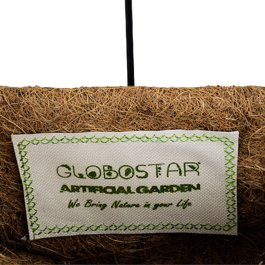 GloboStar Koufonisia Suspendat Ghiveci Metalic Maro 25x25x15εκ.