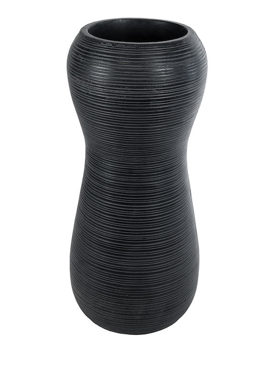GloboStar Barrio Planter Polyester Black with Stand 40x40x93cm.