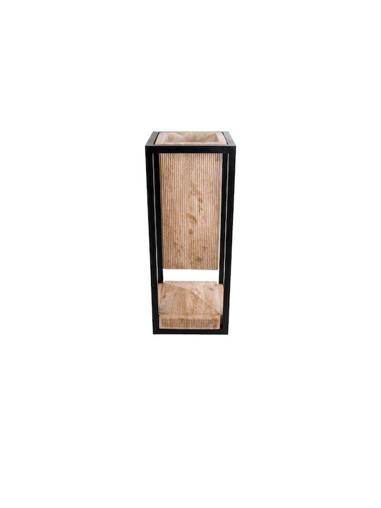 GloboStar Cassiano Planter Metal Brown with Stand 36x36x90cm.