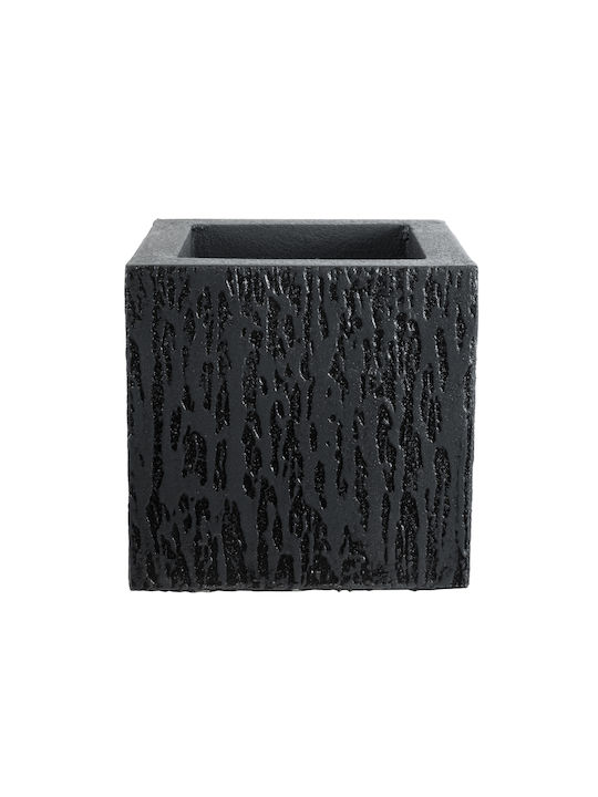 GloboStar Catalonia Саксия Полиестер Черен 30x30x30εκ.