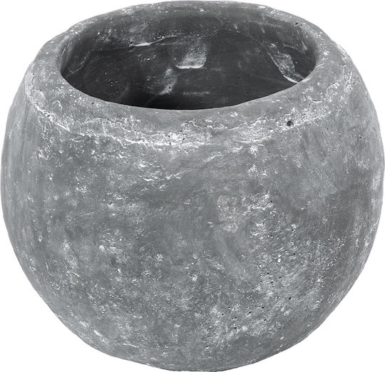 GloboStar Alonissos Planter Concrete Gray with Stand 18.5x18.5x14.5cm.