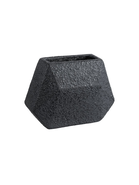 GloboStar Greenwich Planter Polyester Black with Stand 24x14x20cm.