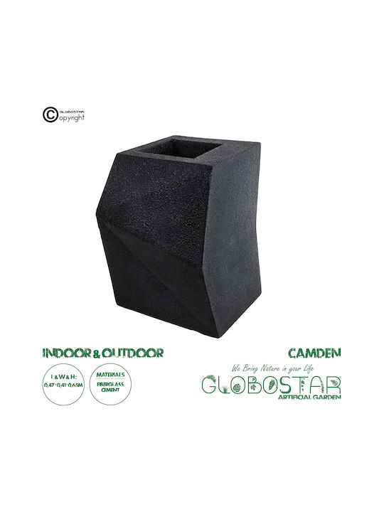 GloboStar Camden Planter Polyester Black 47x43x66cm.