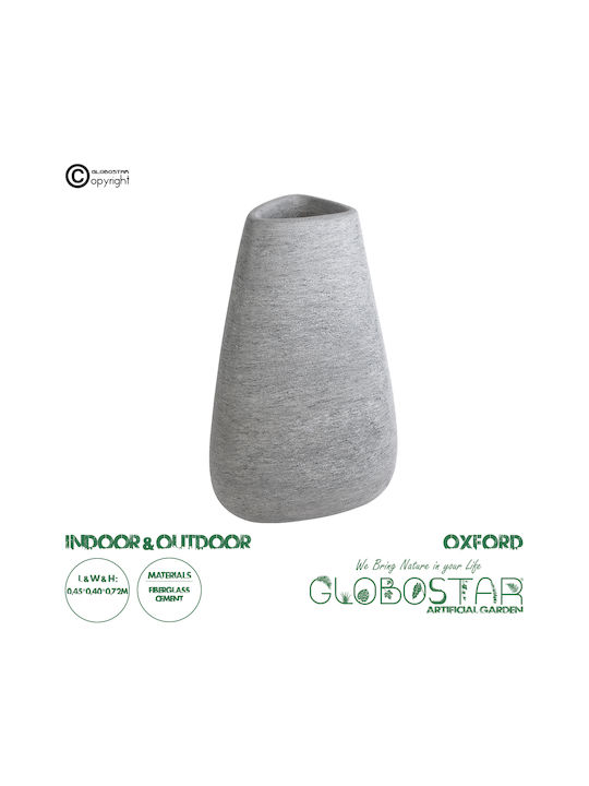 GloboStar Oxford Planter Polyester Gray with Stand 45x45x72cm.