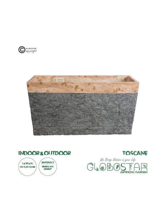 GloboStar Toscane Κασπώ Πολυεστερικό Καφέ με Βάση 110x110x61εκ.