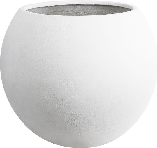 GloboStar Murano Саксия Полиестер Бял Със стойка 90x90x70εκ.