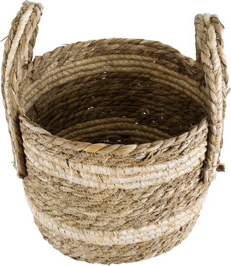 GloboStar Naxos Planter Rattan Beige 25x25x20cm.