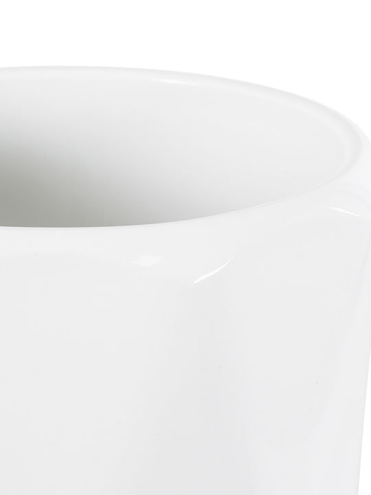 GloboStar Karpathos Planter Ceramic White with Stand 10x10x10cm.