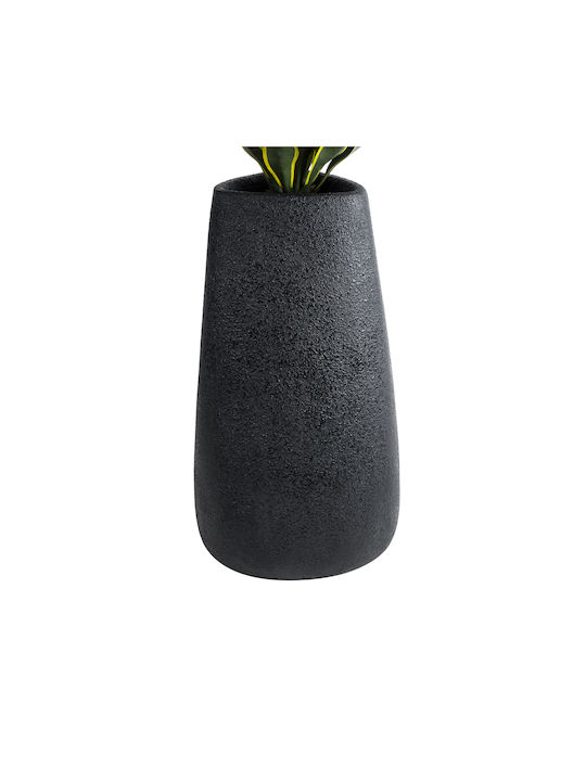 GloboStar Chloe Übertopf Polyester Schwarz mit Gestell 45x45x90εκ.