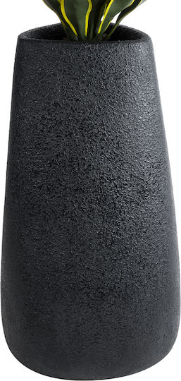 GloboStar Chloe Planter Polyester Black with Stand 45x45x90cm.
