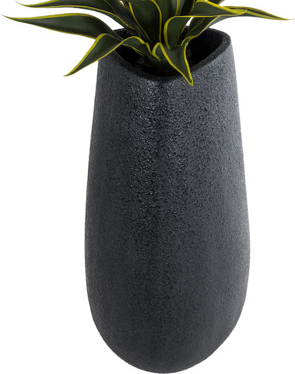 GloboStar Chloe Planter Polyester Black with Stand 45x45x90cm.