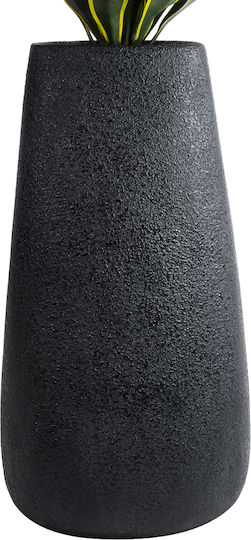 GloboStar Chloe Planter Polyester Black with Stand 45x45x90cm.