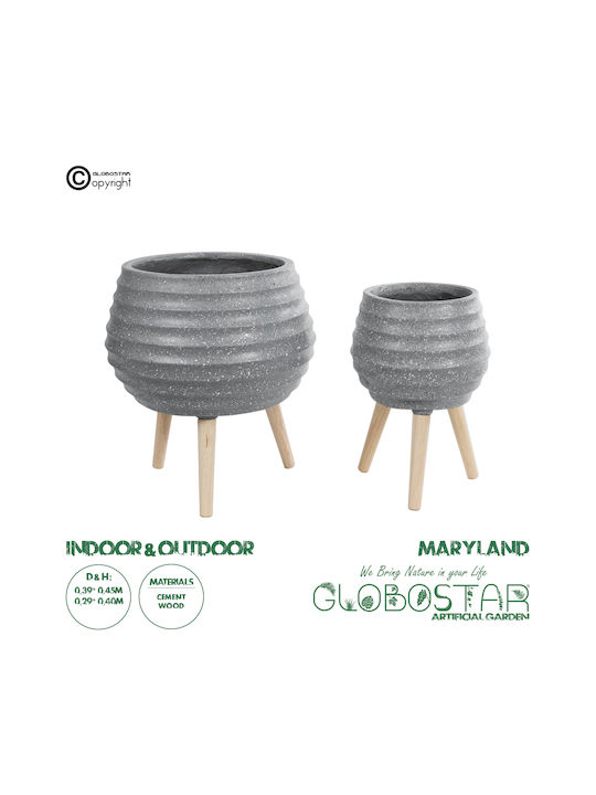 GloboStar Planter Polyester Gray with Stand