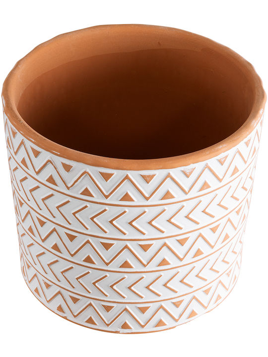 GloboStar Planter Ceramic White 17.5x17.5x16.5cm.