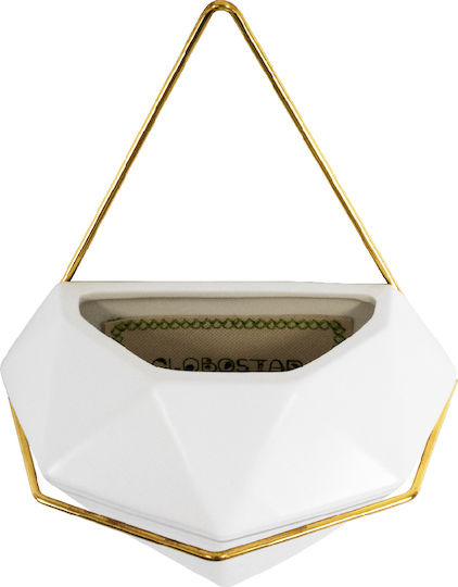 GloboStar Hanging Planter Ceramic White 20x10.5x30cm.