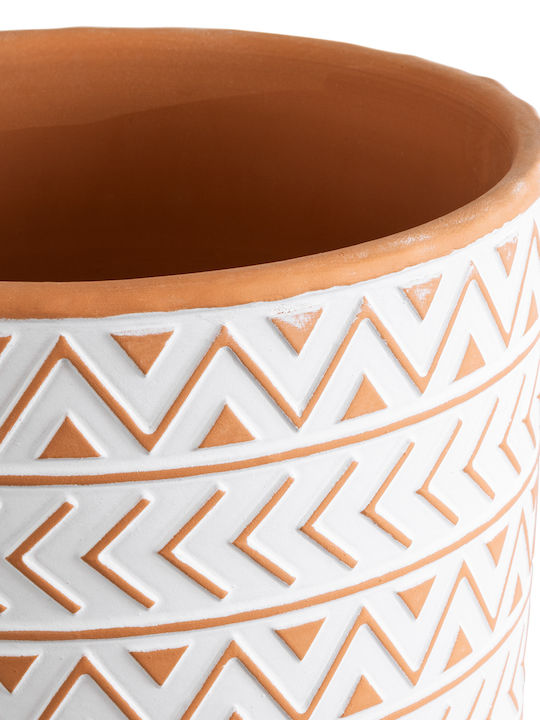GloboStar Planter Ceramic White 17.5x17.5x16.5cm.