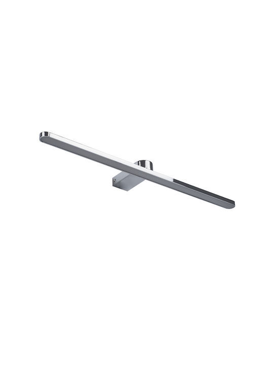 GloboStar Megan Modern Lamp Bathroom with Integrated LED and Natural White Light Silver 12x4cm