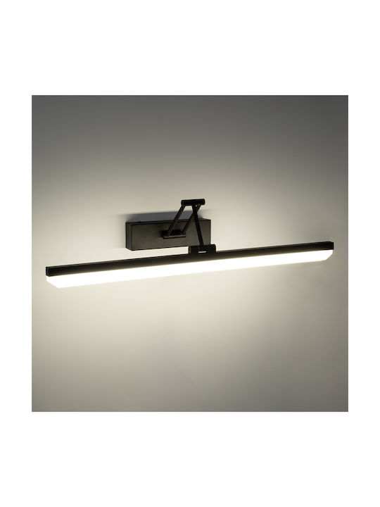 GloboStar Mara Modern Wandleuchte mit Integrierter LED und Natürliches Weiß Licht Schwarz 60x13cm