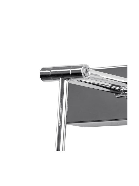 GloboStar Mara Modern Wandleuchte mit Integrierte LED und Natürliches Weiß Licht Silber 60x13cm