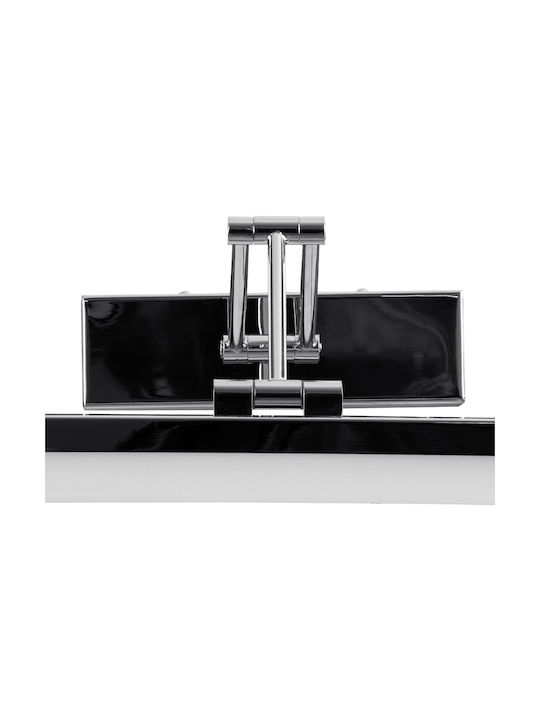 GloboStar Mara Modern Wandleuchte mit Integrierte LED und Natürliches Weiß Licht Silber 60x13cm