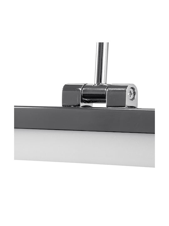 GloboStar Mara Modern Wandleuchte mit Integrierte LED und Natürliches Weiß Licht Silber 60x13cm