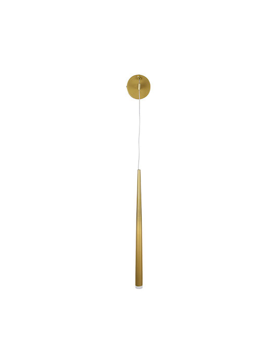 GloboStar Tears Modern Lamp Wall with Integrated LED and Adjustable White Light Gold 3.2x51.5cm