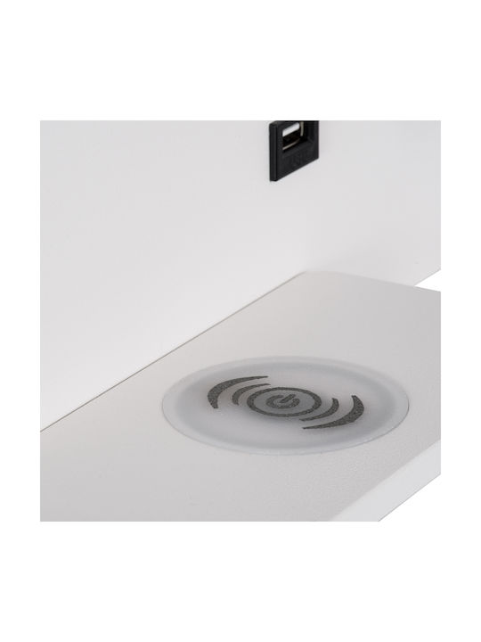GloboStar Paladin Modern Lumină de Perete cu Port USB 11x12cm