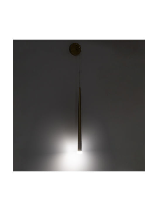 GloboStar TEARS Modern Wall Lamp with Integrated LED and Warm to Cool White Light Black 3.2x51.5cm