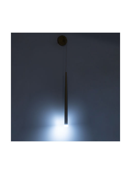 GloboStar TEARS Modern Wall Lamp with Integrated LED and Warm to Cool White Light Black 3.2x51.5cm
