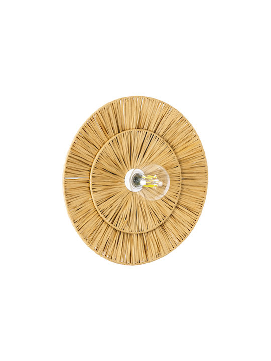 GloboStar Colombo Leuchte Wand mit Fassung E27 Beige 40x9cm