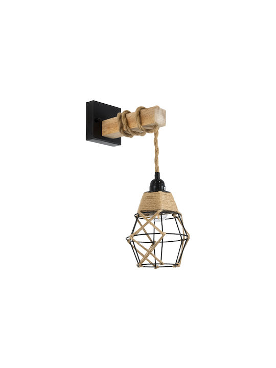 GloboStar Bellariva Vintage Lamp Wall with Socket E27 Black 30x43cm