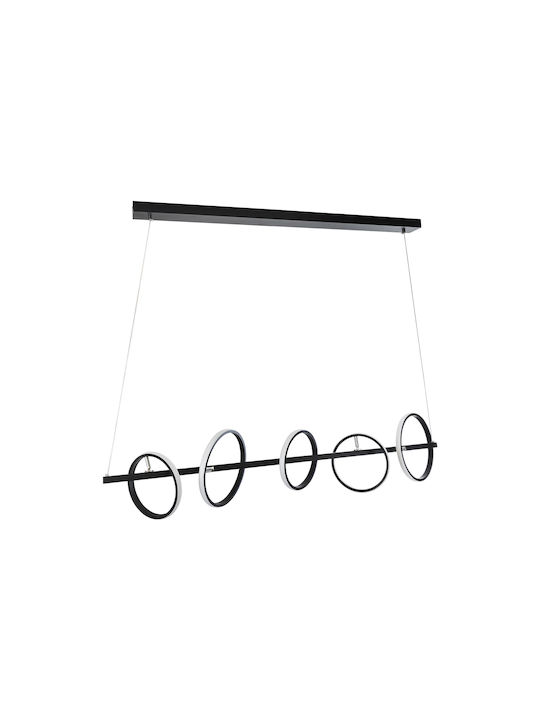 GloboStar Circolare Lustră Negru 120x25x25cm.