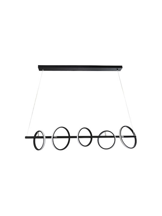 GloboStar Circolare Lustră Negru 120x25x25cm.