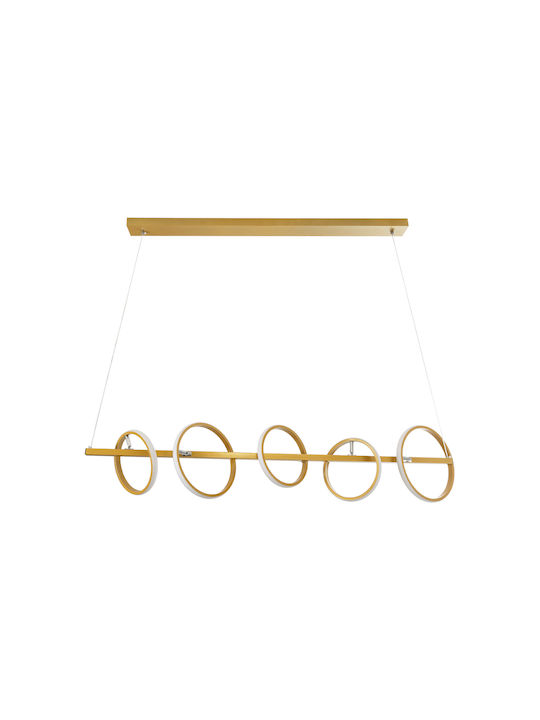GloboStar Circolare Hängelampe Gold 120x25x25cm.