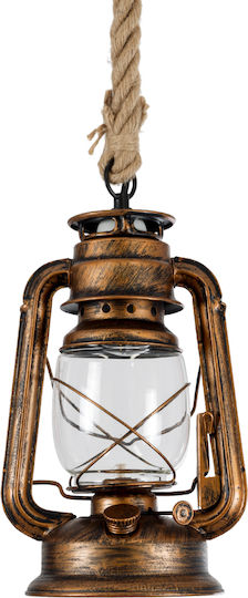 GloboStar BARBAROSSA Bronze Ceiling Light with Rope for E27 Socket 18x18x28cm