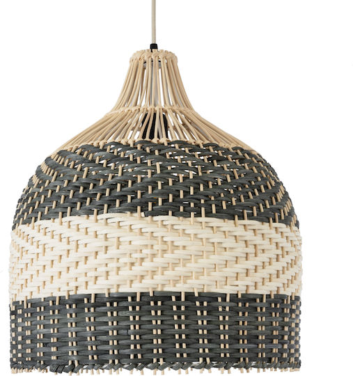 GloboStar Barbados Ceiling Light Beige Boho Grid with E27 Socket 40x40x45cm